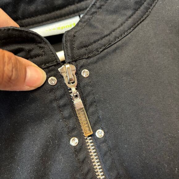 Liz & Me Sport Jacket Plus Size 5X 34/36 Mandarin Collar Crystal Studs Full Zip - Picture 5 of 9